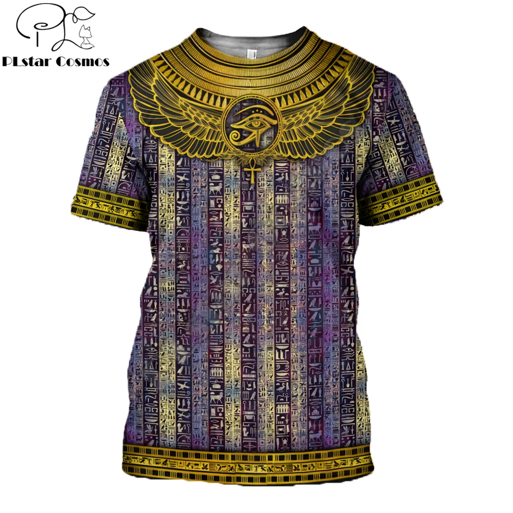 2025 Summer Cool Hipster Men t-shirt Egyptian God Eye of Horus 3D Printed Harajuku Short sleeve T shirt Unisex Casual tops TX215
