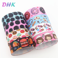 DHK 7/8'' 5yards nurse cupcake drug Printed Grosgrain Ribbon Accessory Hairbow Headwear Decoration DIY Wholesale OEM E1828