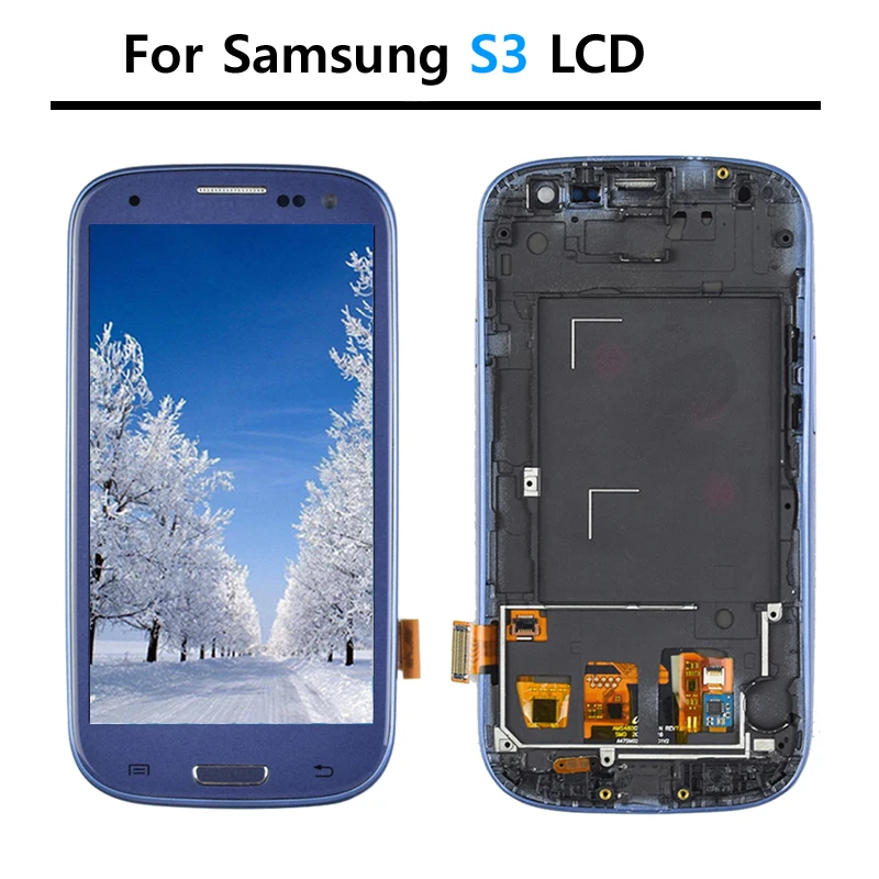 100% Tested Super AMOLED For Samsung Galaxy S III S3 i9300 i9300i i9305 LCD Display Burn-in Shadow LCD