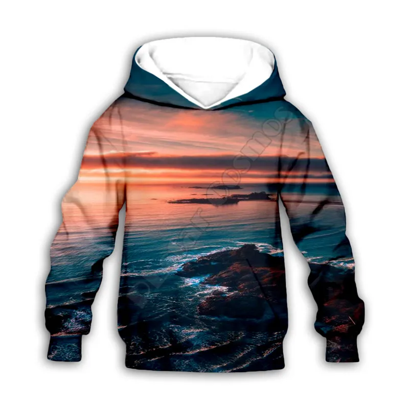 

Waves 3d printed Hoodies family suit tshirt zipper Pullover Kids Suit Sweatshirt Tracksuit/Pant Shorts 07