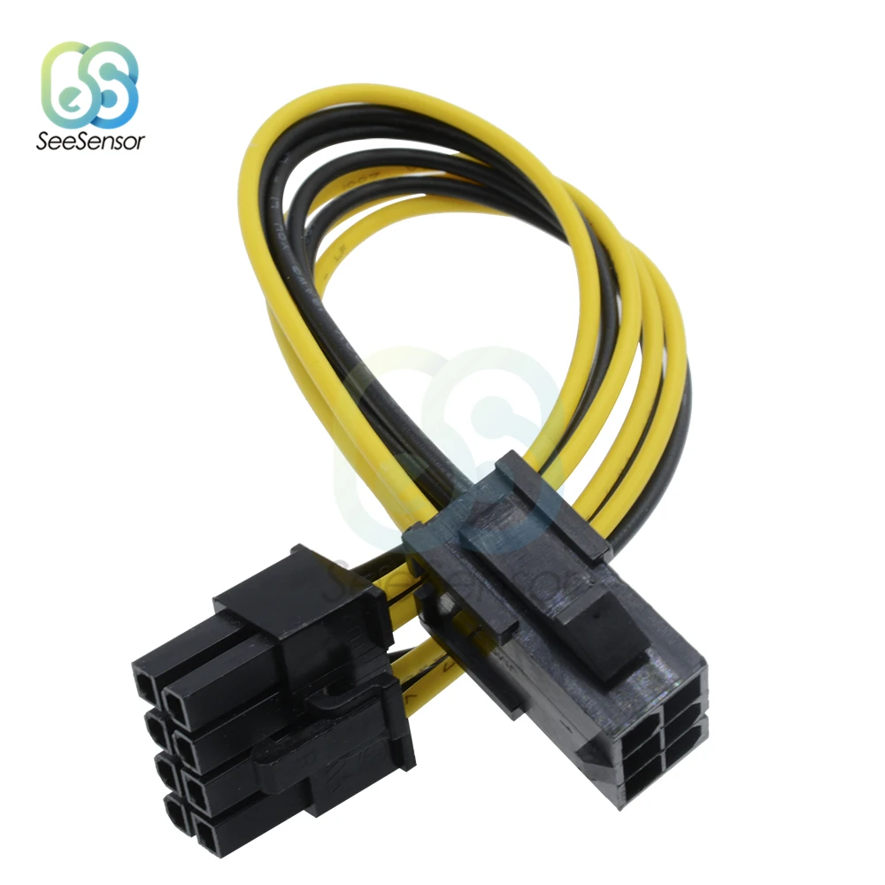 4 Pin Female to 8 Pin Male 6 Pin Female to 6 Pin Male EPS Power Cable Cord Connector Adapter PC CPU Power Supply Extension Cable