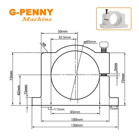 G-PENNY 1,5 kW ER11 luftkyld spindel 24000 rpm luftkylning 400 Hz 4 lager 65 x 204 mm och 1,5 kW QL VFD/inverter och 65 mm fäste 10 best sales 65 mm spindel - №5