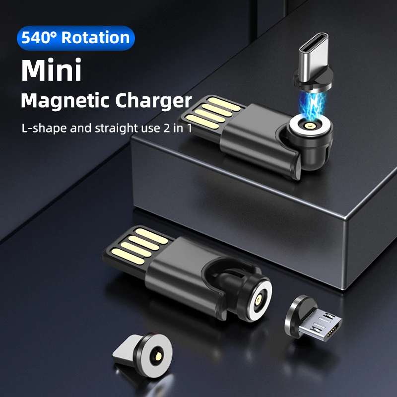 AUFU Newest Mobile Phone Universal Magnetic mini Charging Type C Usb Charger Micro Portable Phone Charger for iPhone Device