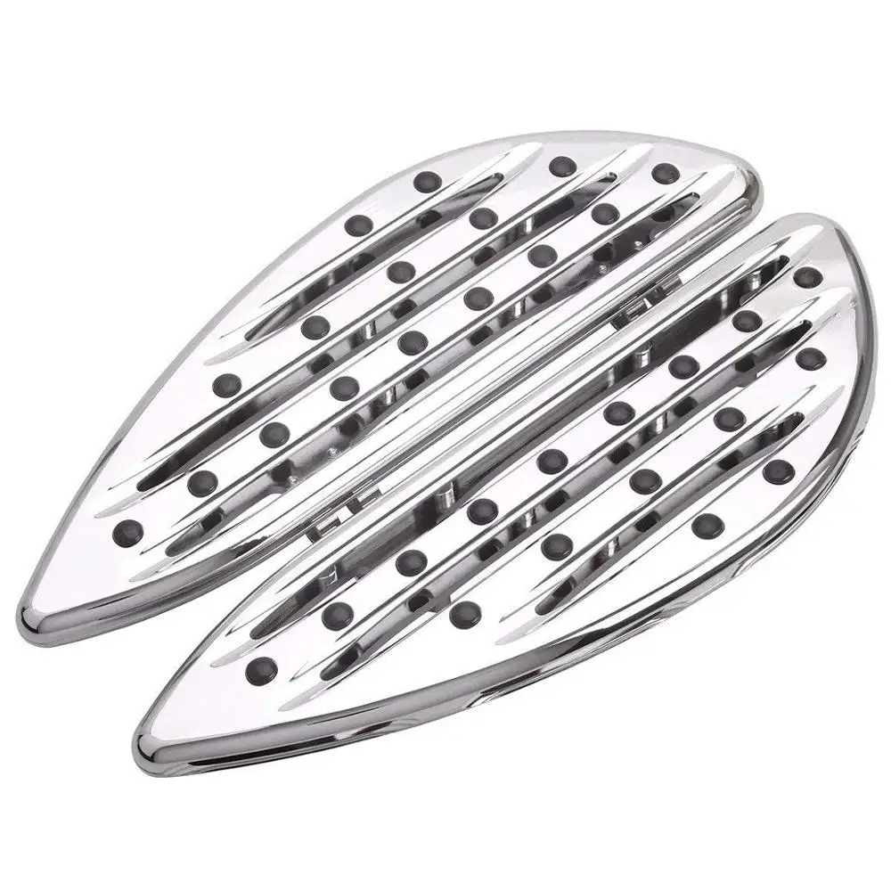 Chrome CNC edge cut Rider passenger floorboards For harley footboards Touring street glide FLHX road glide Special FLTRXS Dyna