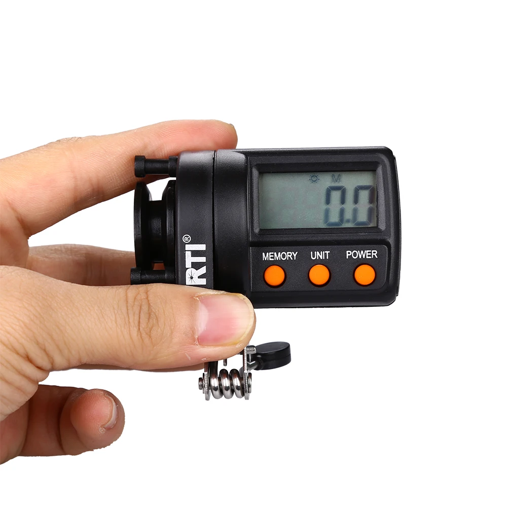 

High precision 0-999m fishing line counter reel strong abs plastic digital display fishing line depth finder counter meter gauge