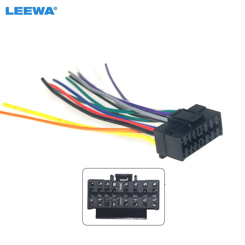 

LEEWA 10pcs Car Stereo Radio 16Pin Plug Harness For Sony For JVC Radio Audio Play Auto Adapter Wiring Harness Connector #CA5656