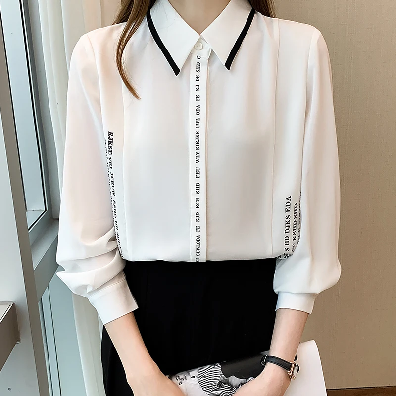 Women's Blouse Long Sleeve Tops Womens Casual Solid Color Shirts Autumn Fashion Women's Tops Camisas Mujer