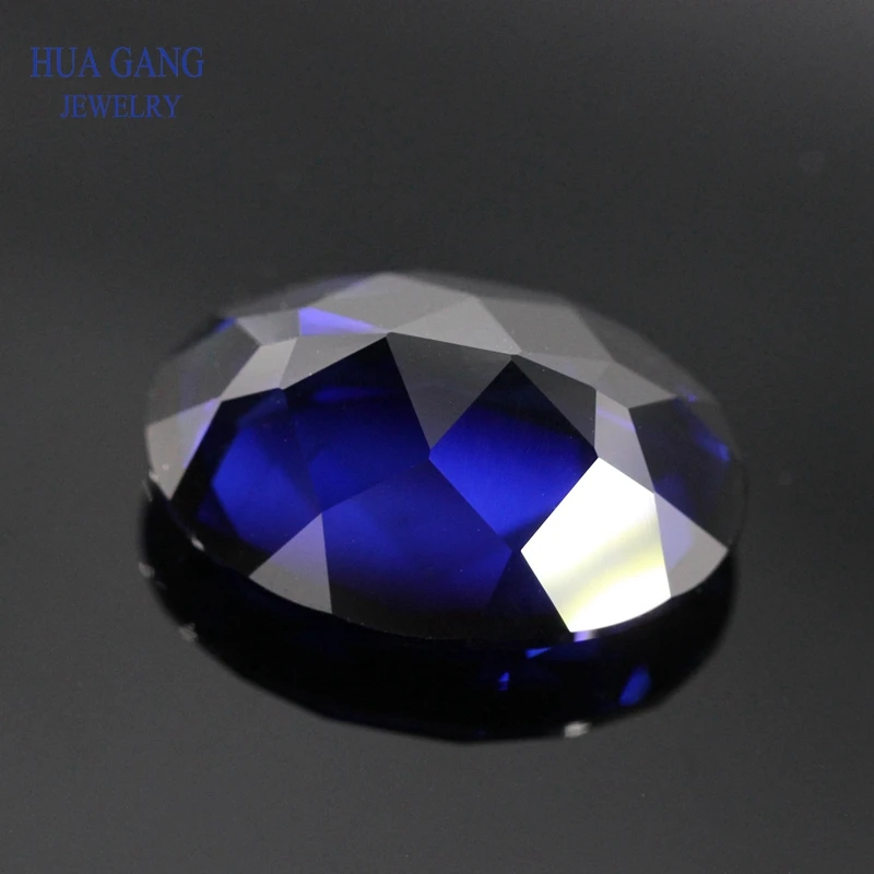 34# Sapphire Gems Stone 2x3~15x20mm Oval Natural Bottom Corundum Sapphire Stone Gems Artificial Corundum Gems Jewelry