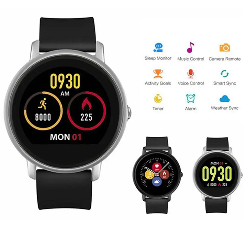 Smart Watch Fitness Tracker Heart Rate Monitor Remote Music Control Handsfree Calls for iOS Android Mobile Phones