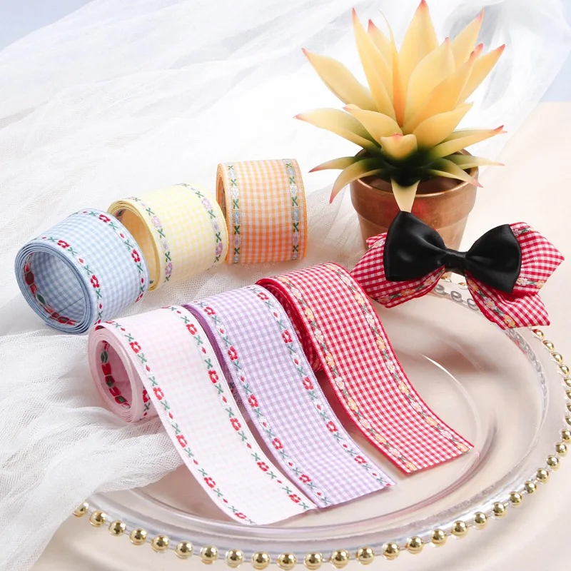 5yard/lot The new lace jacquard embroidery DIY bow hair dress neckline cuffs and decorations R-069