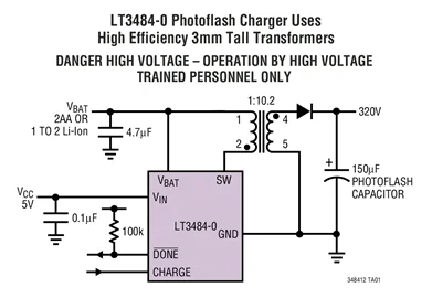 LT3484 LT3484EDCB-0 LT3484EDCB-1 LT3484EDCB-2 LBTM LBTN LBTP -  Photoflash Capacitor Charger