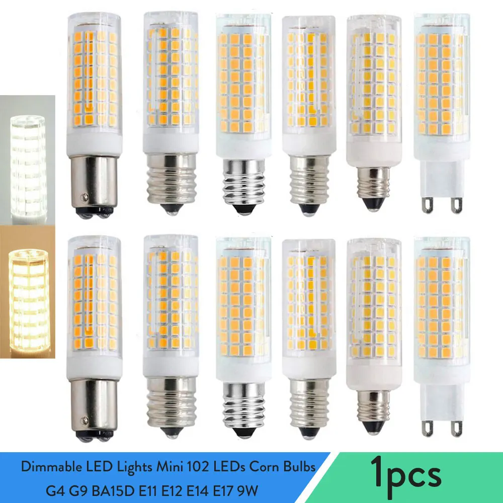 

Mini LED Bulb G9 G4 E11 E12 E14 E17 BA15D Dimmable LED Light 110V 220V Corn Bulbs SMD2835 Lamp for Home Chandelier 360° Lighting