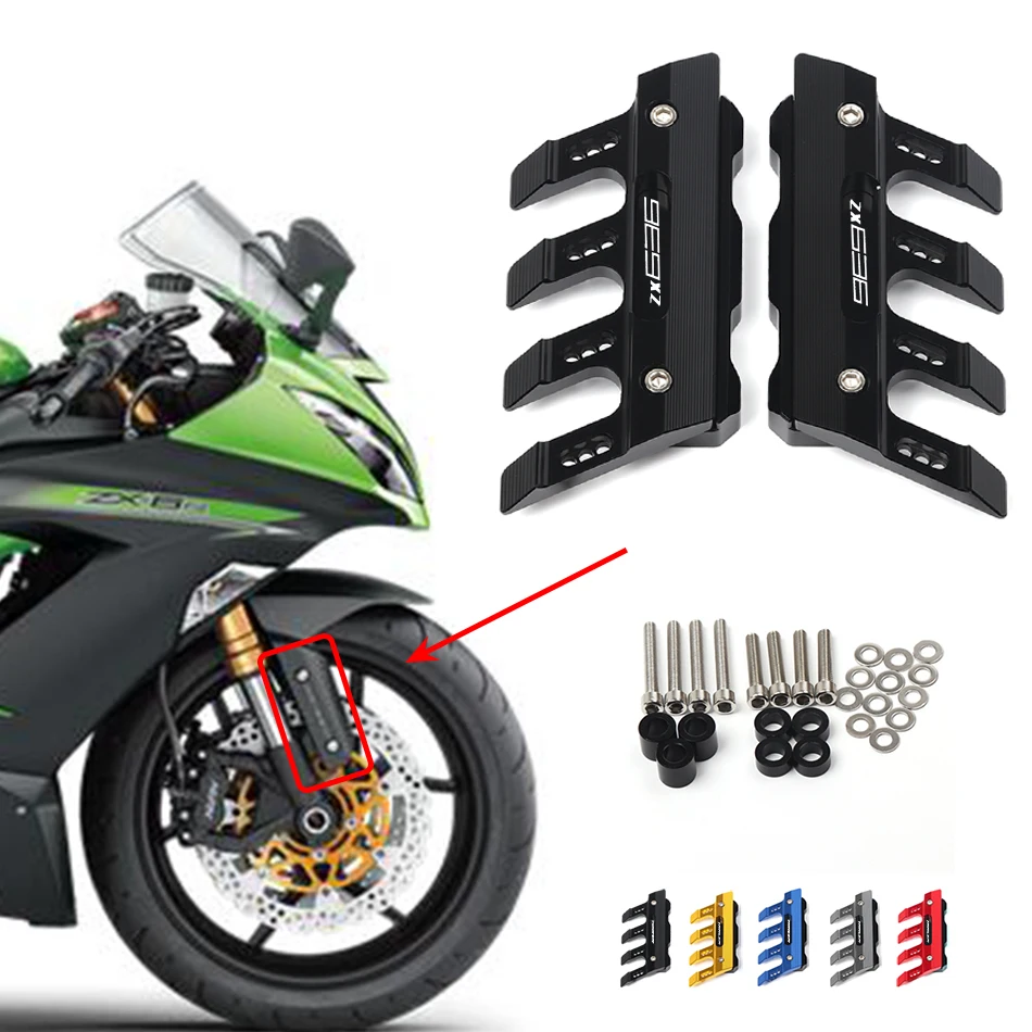 

For KAWASAKI Ninja ZX6R636 ZX-6R 636 Motorcycle Mudguard Front Fork Protector Guard Block Front Fender Slider Accessories ZX 6R