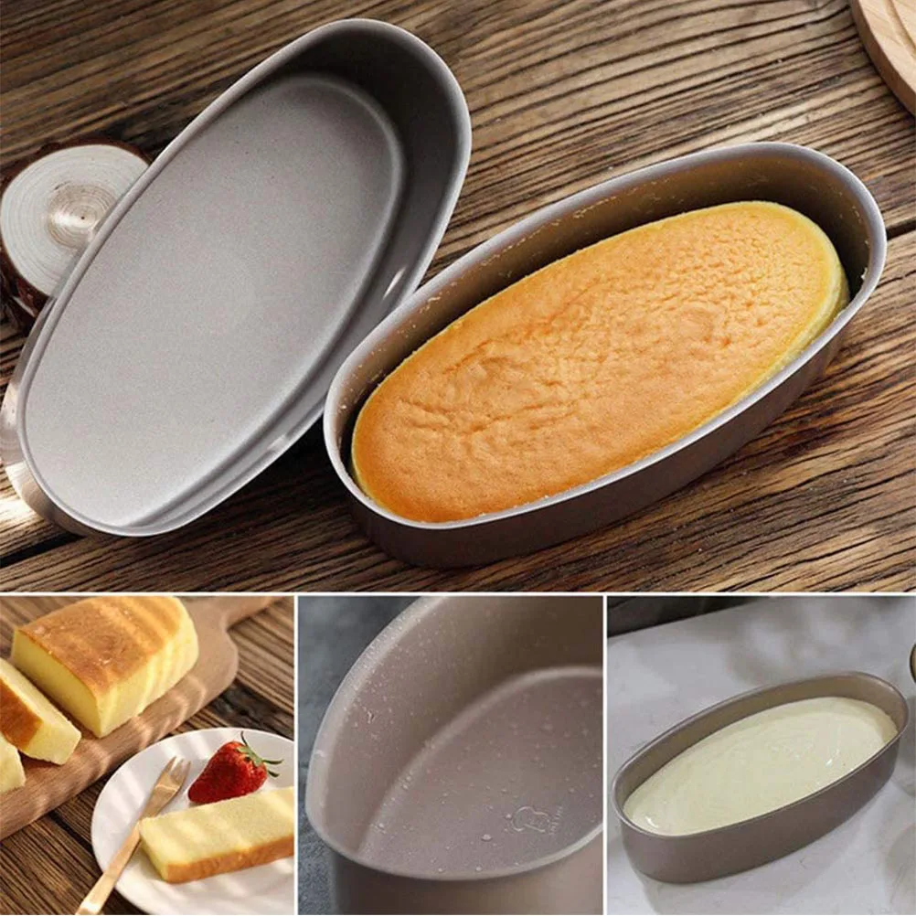 Hình Bầu Dục Chống Dính Khay Nướng Ổ Bánh Mì Bánh Chảo Khuôn Bánh Phô Mai Tín Nấu Ăn Nhà Bếp Nướng Dụng Cụ