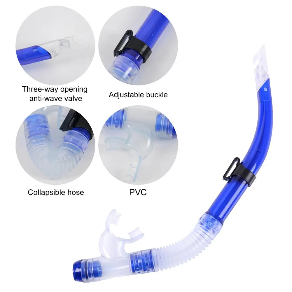 Diving Dry Snorkel Tube Splash Guard And Top Valve Semi-dry Breathing Tube Hose For Water Sports Equipments