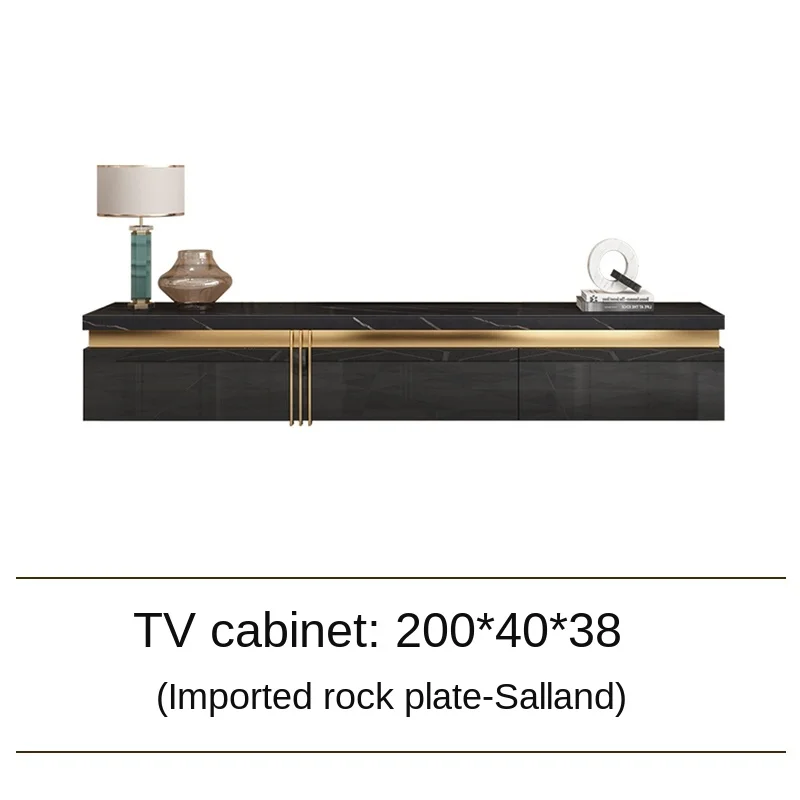 Rock de luxo leve TV armário Italiano high-end moda mobiliário simples high-end pós-moderno mesa de café TV armário combinação