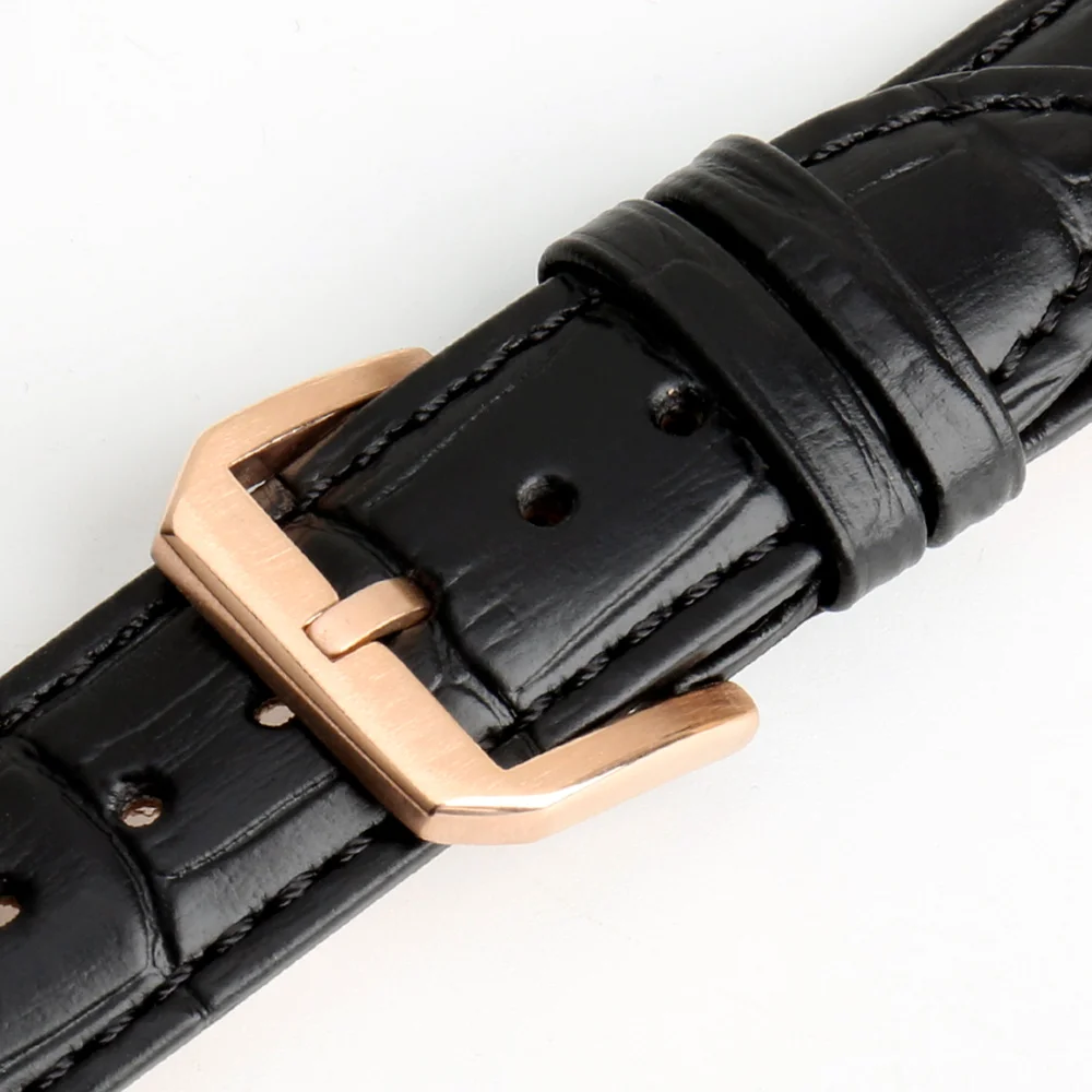 MAIKES Stainless Steel Watch Clasp 16mm 18mm 20mm 22mm Black Rose Gold Watch Buckle For Leather Watch Band