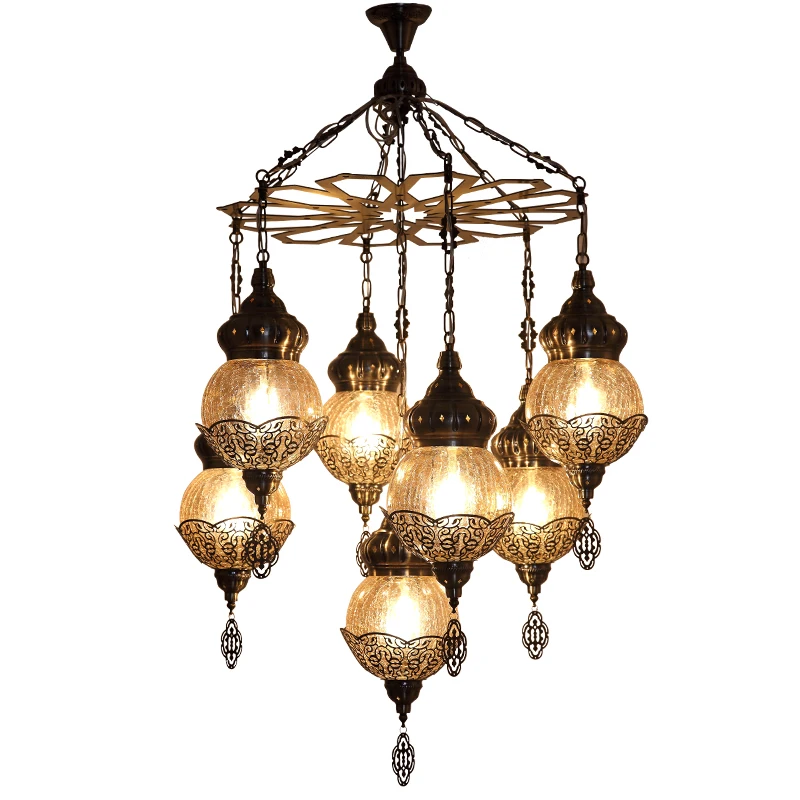 Turkey Ethnic Customs Hanging Pendant Lamp Romantic Hotel Cafe Bar Pendant Lamp Vintage Living-room Balcony Lighting Stairs