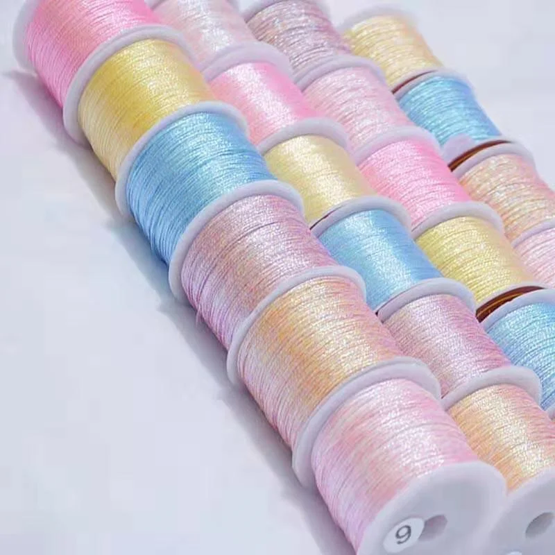 

10roll 0.2/0.4/0.6/0.8/1.0mm Gold Silver Silk Thread Symphony Nylon Threads Cord Diy Tassel Beaded Wire Jewelry Making Wholesale