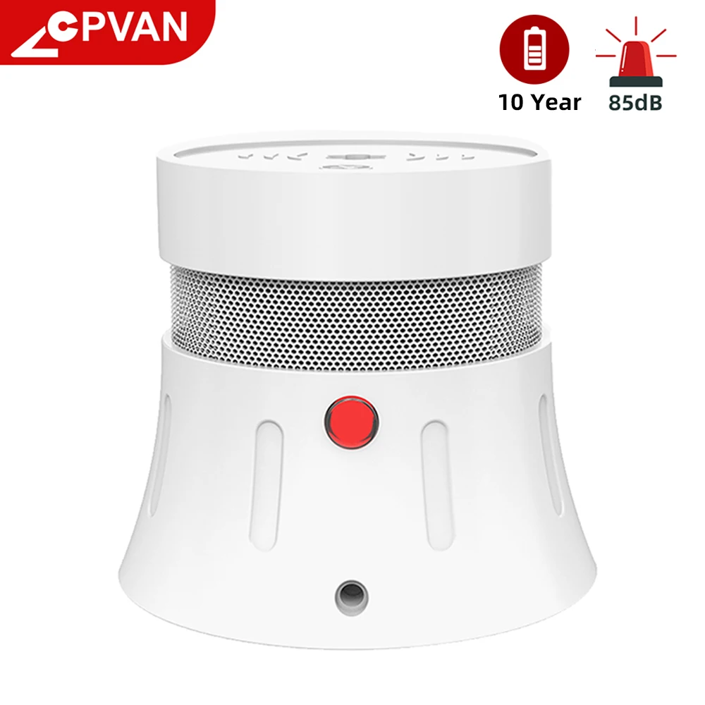 CPVAN Unabhängiger Rauchmelder mit 5 Jahren Batterielaufzeit, EN14604 CE-zertifiziert, eigenständiger Brandmelder-Sensor für Sicherheit