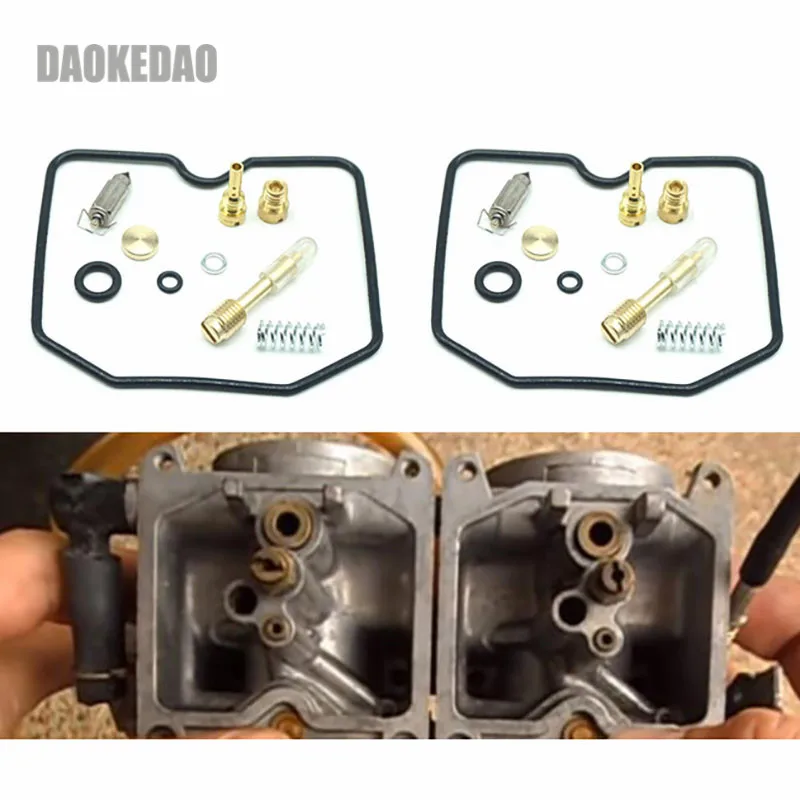 Dla Kawasaki EL250B EL250E Eliminator 250 1988 1989 1991-1994 EL250 EL zestaw naprawczy gaźnika Jets Srews uszczelki odbudować 2 zestawy