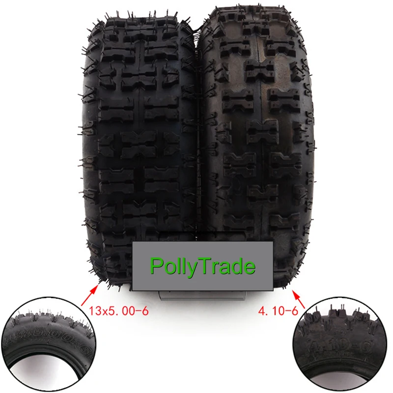 13x5.00-6 tire inch Tubeless Tyre For ATV QUAD Bike Gokart Scooter mini Buggy Mower Snow Plow motorcycles part vacuum tire 4.10