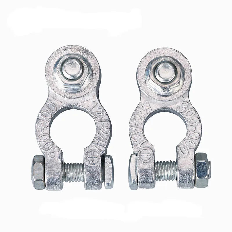 

1Sets Car Battery Terminals Wire Cable Clamps Top Post Contact Terminal Positive Negative Zinc Alloy Connectors Cell Accessorie