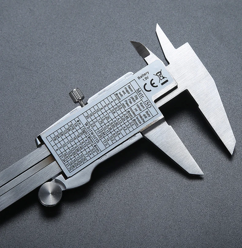 Messwerkzeug Edelstahl Digitaler Messschieber 6' 150mm Paquimetro Messinstrument Vernier-Caliper – Detail 14