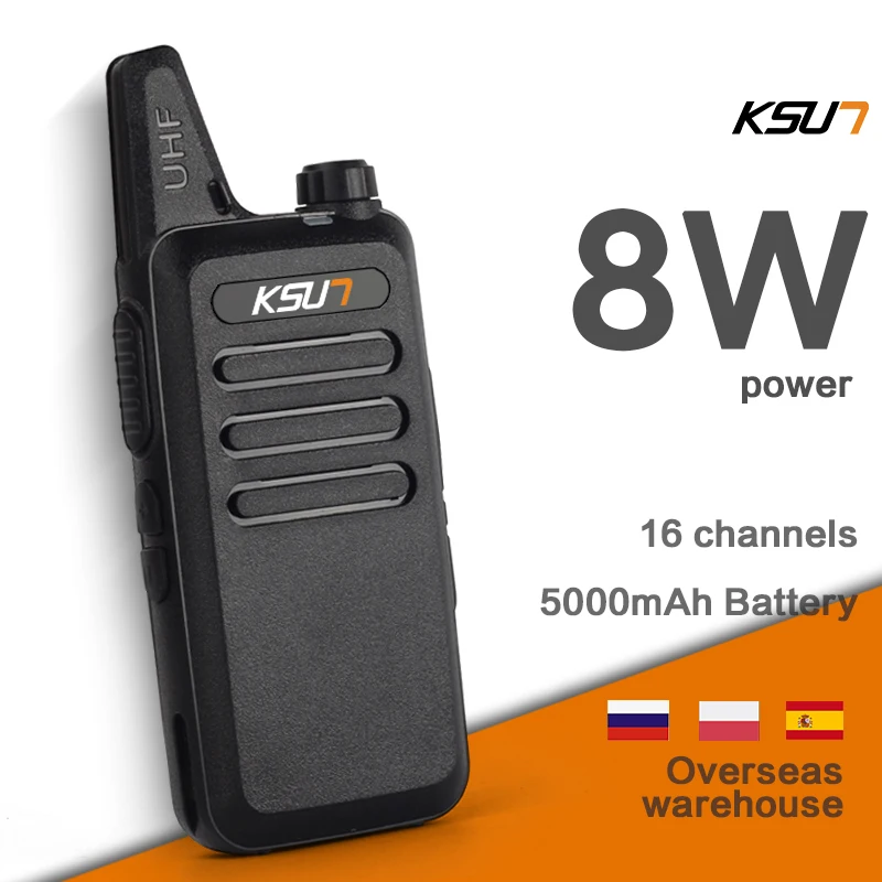 KSUN X63 Рация, UHF HAM, двустороннее радио, 8 Вт