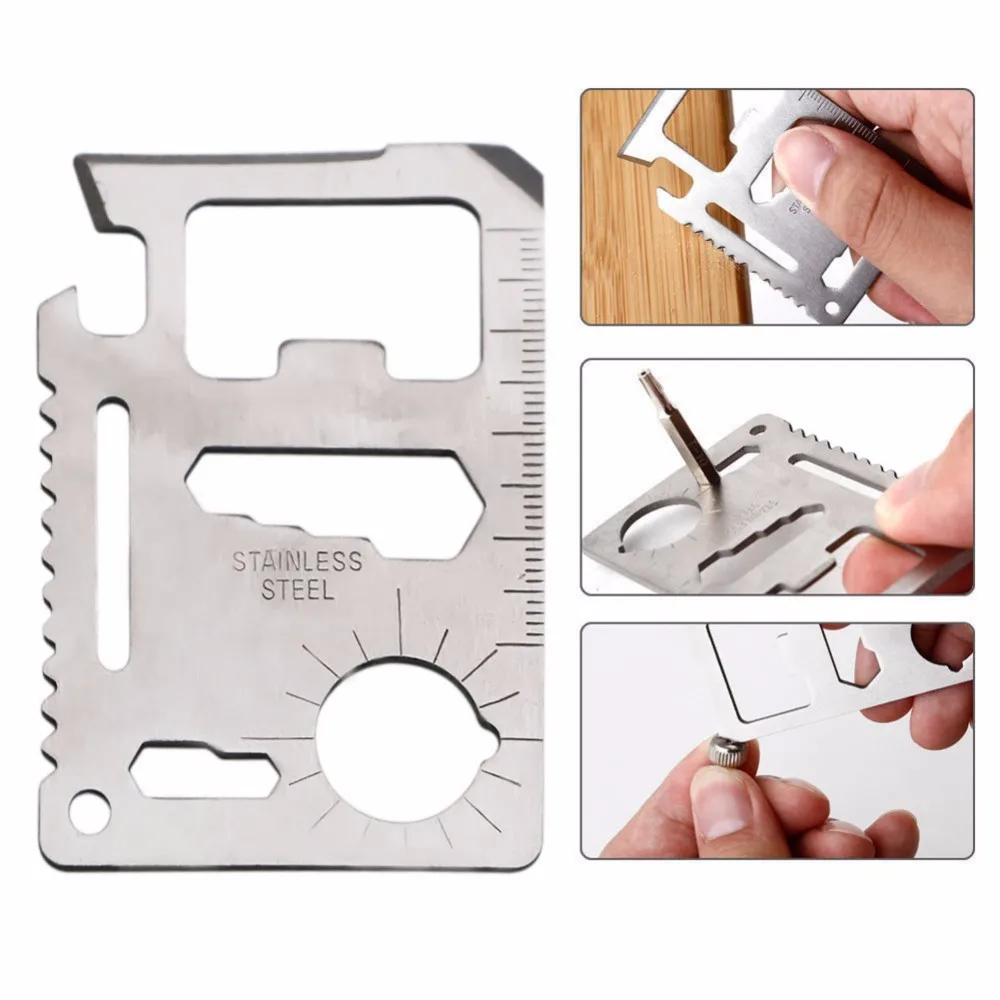 Pocket Tool Credit Card 11 In 1 Portable Outdoor Camping Survival Multi-Tool Tourism Equipment
