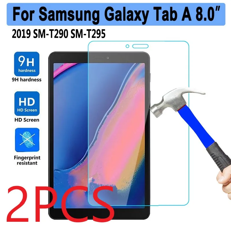 

2PCS Tempered Glass Film for Samsung Galaxy Tab A 8.0 2019 T290 T295 T297 SM-T290 Tablet Screen Protective Glass Film Cover