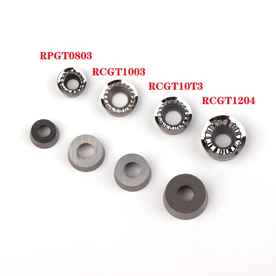 RCGT1204 RCGT10T3 RCGT1003 RPGT0803 AK H01 face milling insert CNC milling cutter lathe processing AL + TIN alloy wood.