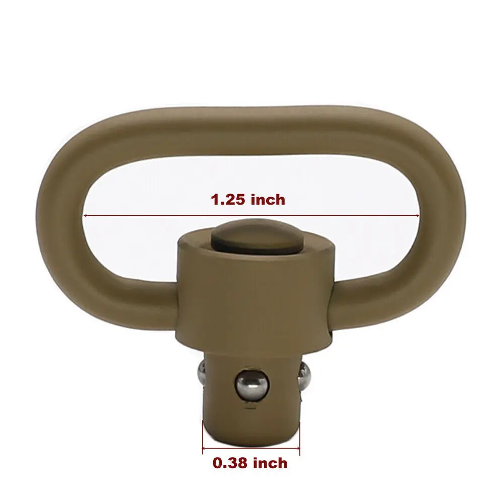 TriRock New Style Tan Color Printed 1.25 inch QD Sling Swivel Button Heavy Duty Quick Detachable_Tan_1/2/3/4 pcs