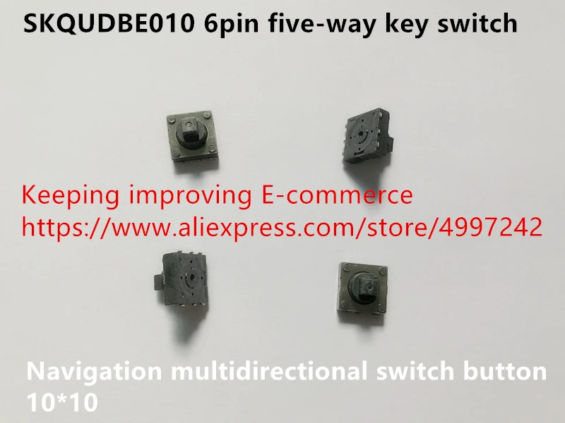 

Оригинальный новый 100% SKQUDBE010 6-контактный пятипозиционный сенсорный переключатель навигации многонаправленный переключатель 10*10 мм