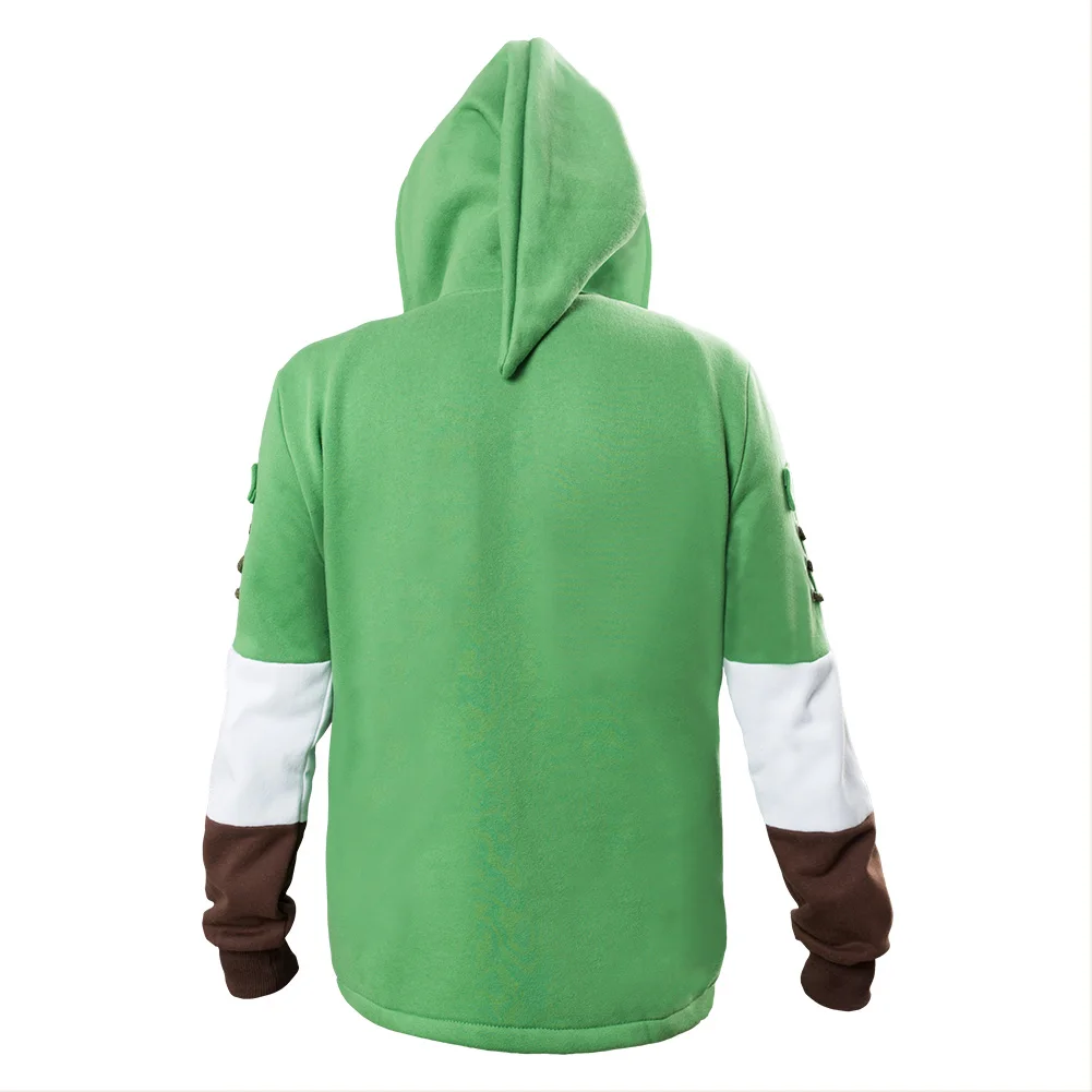 Adult Link Cosplay bluza z kapturem zielona bluza z kapturem bluza bawełniana bluza z długim rękawem płaszcz przebranie na karnawał