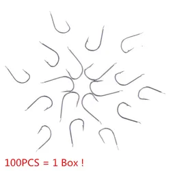 HOT SALE  100PCS 1 Box High Carbon Steel Circle Owner Fishing Hooks Freshwater Fishhook Hole Strong Carp Fish Tackle