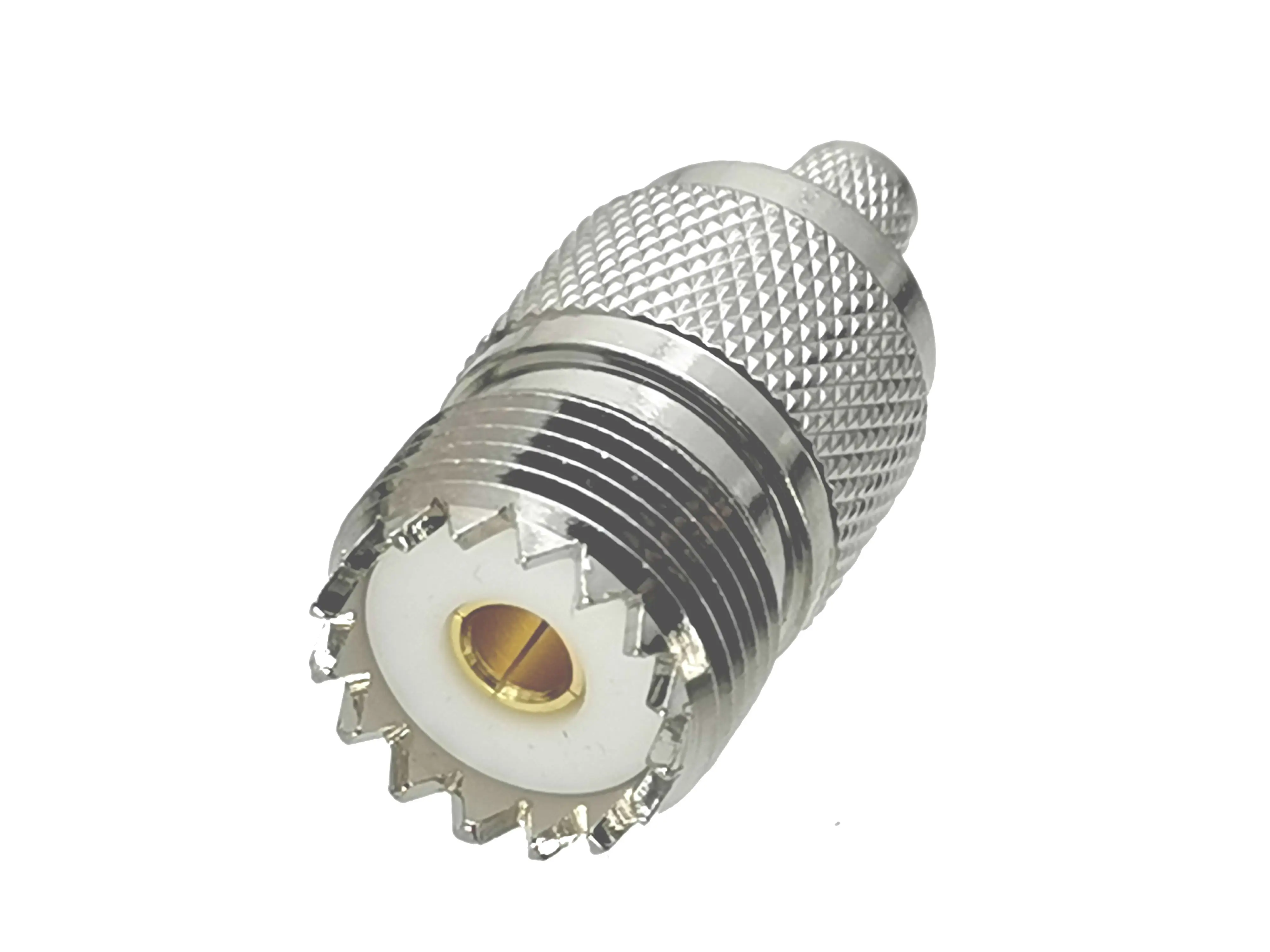 1pcs Connector UHF SO239 Female Jack Crimp RG8X RG-8X LMR240 RF Coaxial Adapter Wire Terminal Brass