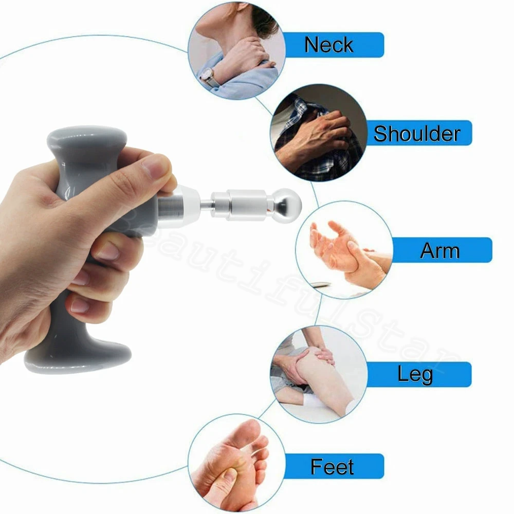 Multifunctional Deep Tissue Massage Gun Trigger Point Activator Tool Pressure Muscle Relaxation Massager No Needles No Battery