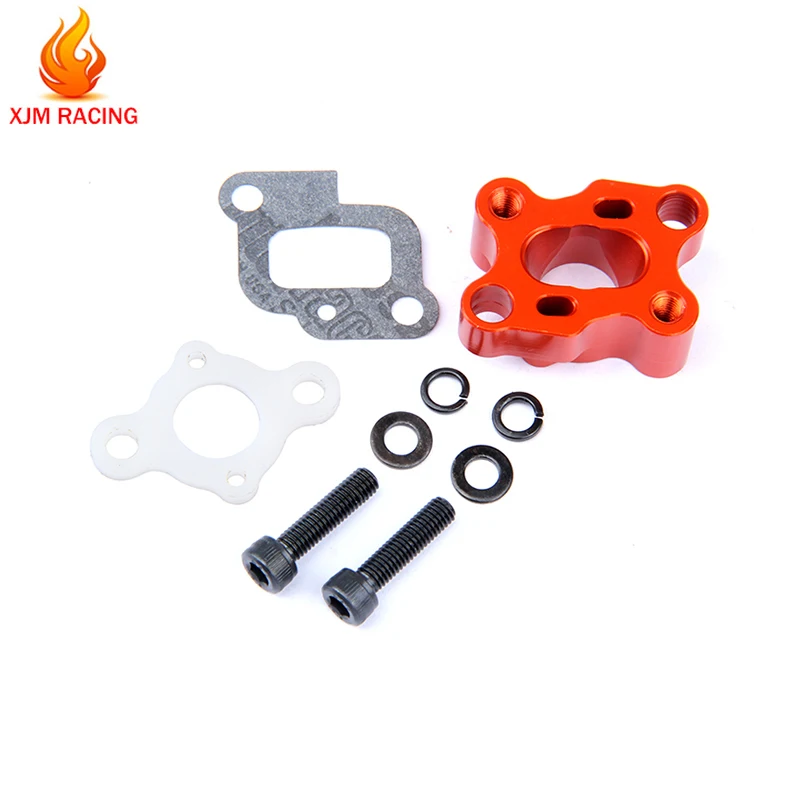 CNC Metal Intake Manifold Set for 23cc 26cc 29cc 30.5cc Engine Parts for 1/5 Hpi Rofun Baha Km Rovan Baja 5b 5t 5sc Losi 5ive-T