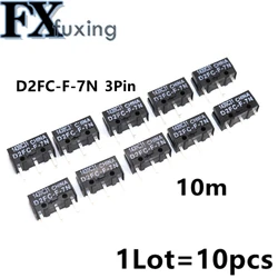 10PCS/LOT New 10M Authentic Mouse Micro Switch D2FC-F-7N Mouse Button Fretting D2FC-E-7N D2FC 3Pin