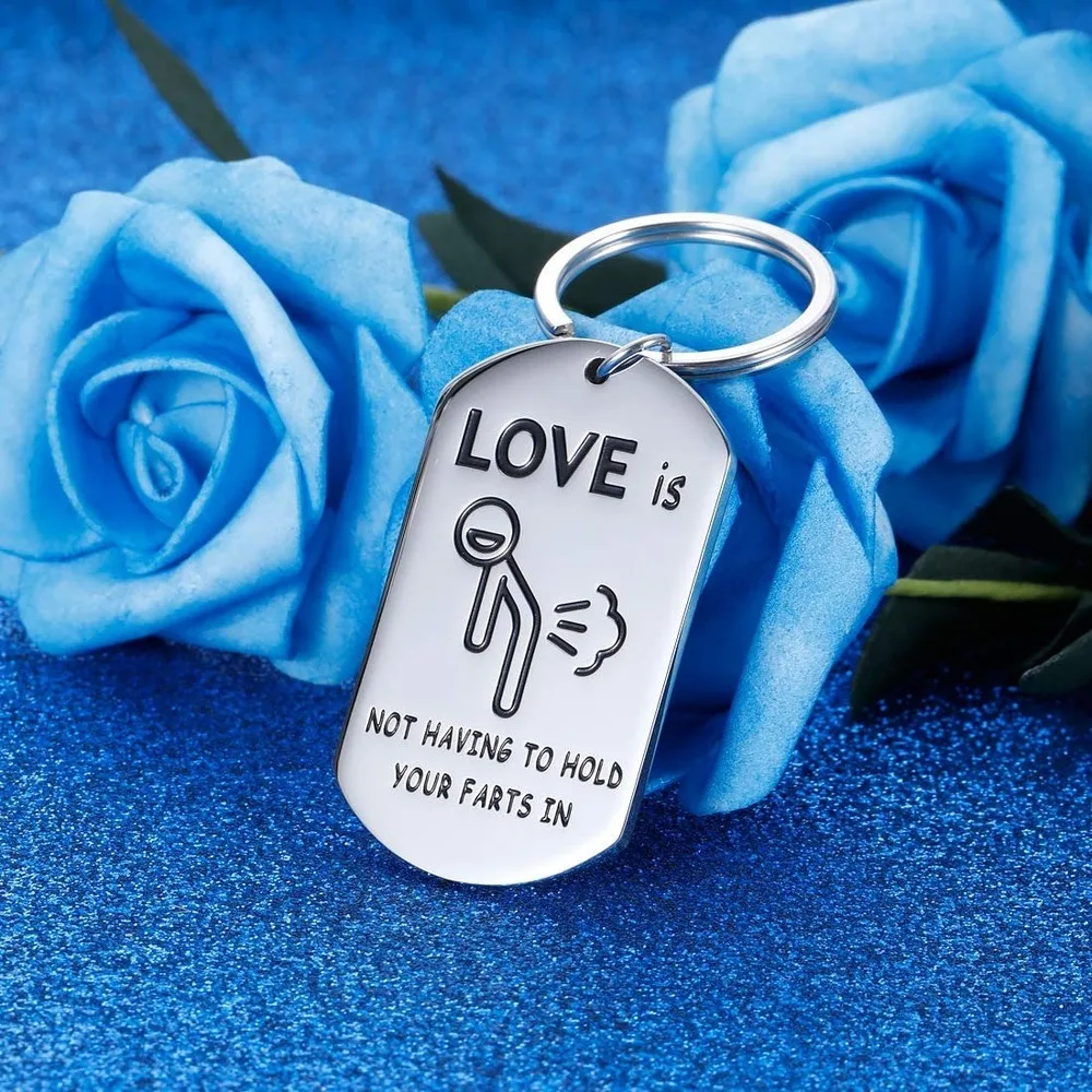 Funny Boyfriend Girlfriend Gift Keychain for Husband Wife Couple Keyring for Fiance Fiance Family Rude Character Valentine Gift