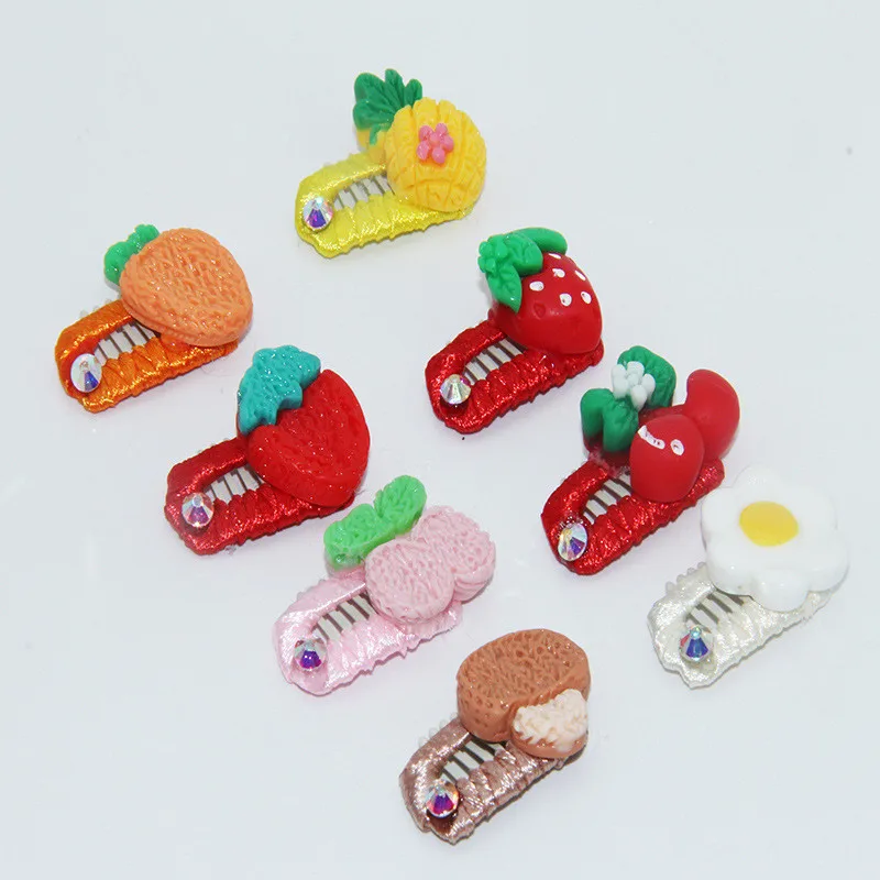 Cartoon Colorful Fruit Pet Hair Pins Pet Hair Accessory Cat Comb Pet Geometry Hair Pin Clip for Dog Hair Supplies Decor