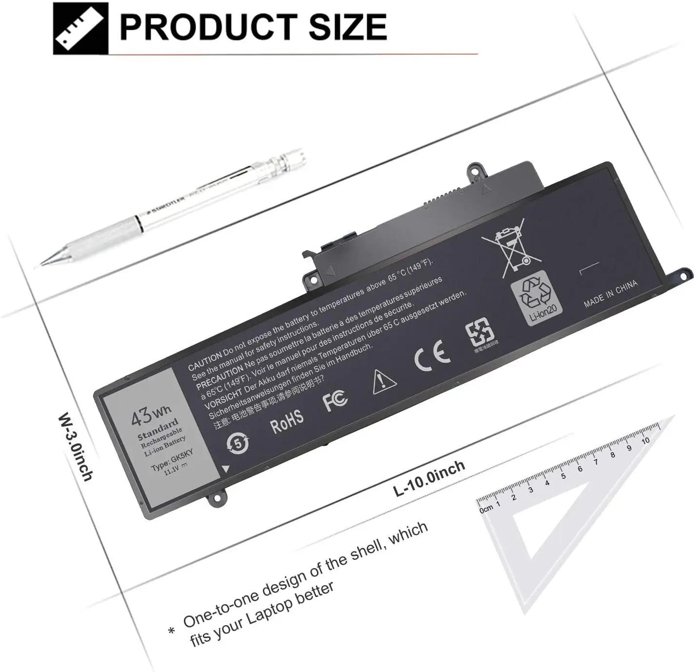 Damaite Neue GK5KY Laptop Batterie Für DELL Inspiron 13 7347 7348 11 3147 Serie 04K 8YH 11,1 V 43WH