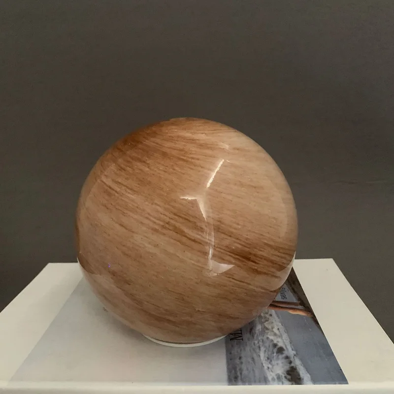 15cm LED Moon Table Lamp Round Moon Shape Battery Powered Night Light Home Bedroom Study Room Decor