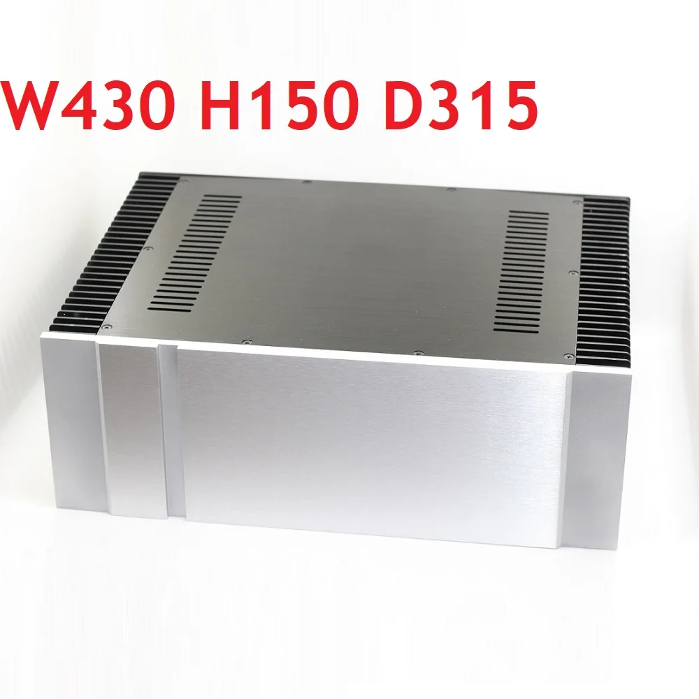 W430 H150 D315 Anodized Aluminum Hi End Rear Class A Power Amplifier Housing DIY New Heat Sink AMP Chassis Home Audio DAC Shell