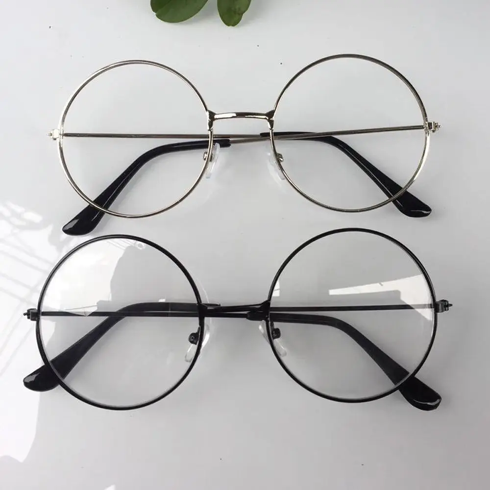 2022 New Large Oversized Eye Glasses Round Metal Clear Lens Glasses Metal Frame Clear Lens Round Circle Unisex Circle Eyeglasses