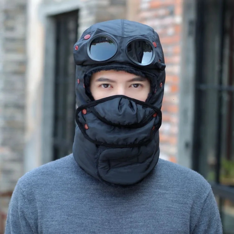 

Men's Winter Warm Mask Hat Adult Lei Feng Hat Windproof Waterproof women Outdoor Earprotection Riding Cap Skiing Warm Hat