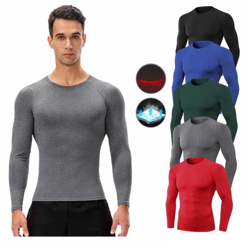 Compression Shirt Men Rashguard Fitness Long Sleeve Running Shirt Man Gym Under T Shirt Football Sportswear Tights T Shirt Men cover under yamaha 1b7 28395 00 00