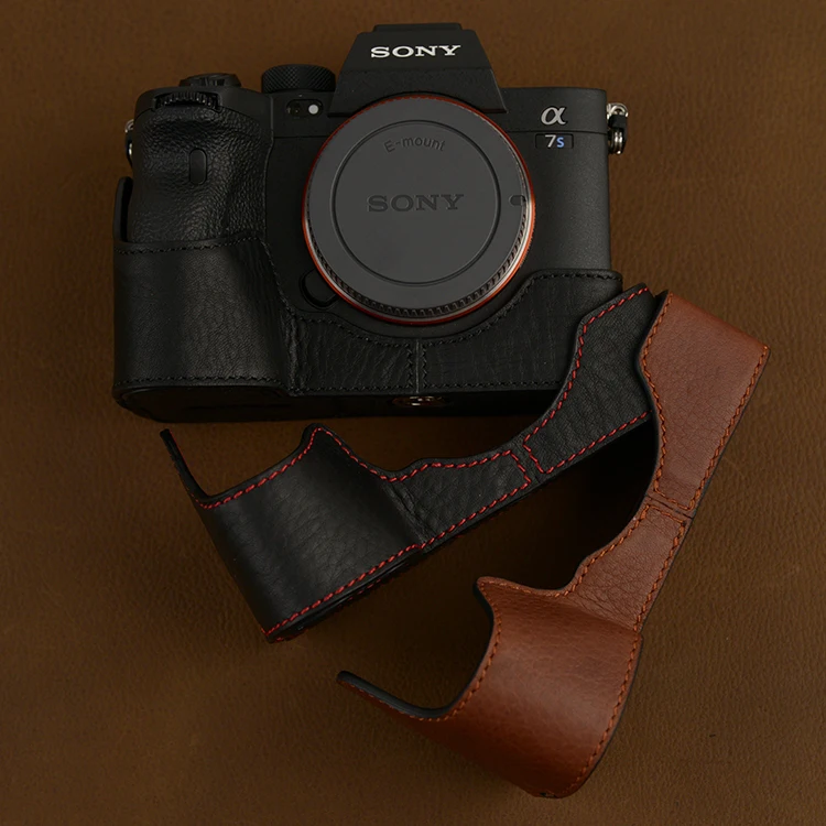 

Camera bag manual Leather case for sony A1 Bottom Case