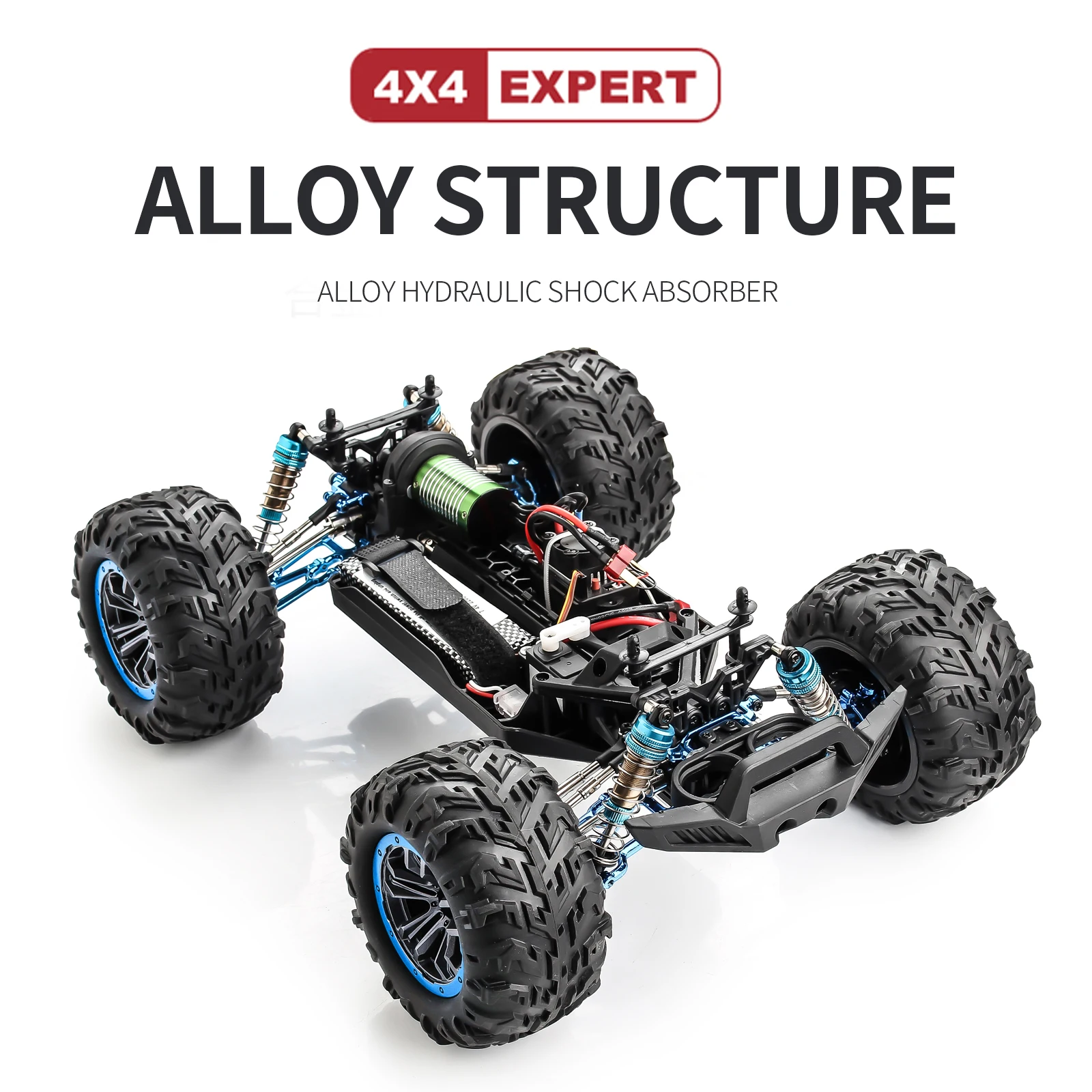 XLF F19A 70km/h Alloy High Speed Racing Car 1/10 2.4GHz 4WD RC Car Off-Road Drift Car RTR Brushless Motor Metal Chassis Adults